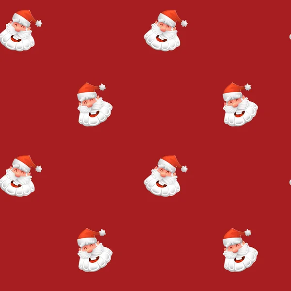 Noel vektör tasarım öğesi. Neşeli Noel Baba desen. Tasarım kıyafetler, arka planlar, hediyeler. Karikatür tarzı.