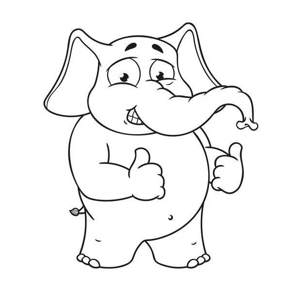 Grandes personajes de dibujos animados vector colección de elefantes sobre un fondo aislado. Muestra gustos — Archivo Imágenes Vectoriales