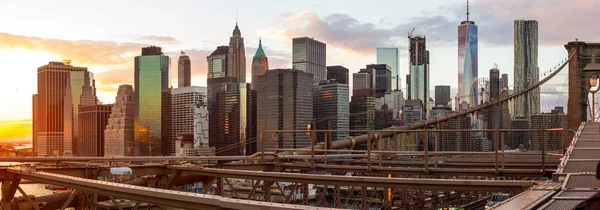 Vanaf Brooklyn Bridge — Stockfoto