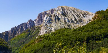 Pirenelerin dağlık ve kayalık manzarası