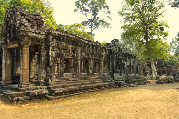 Oude Tempels Muur Van Tempel Cambodja — Stockfoto