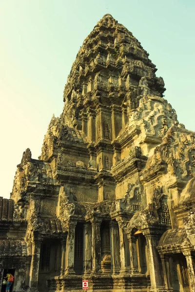 Angkor Wat. Tempel. De Khmer beschaving. Siem oogst. Toerisme in Cambodja — Stockfoto