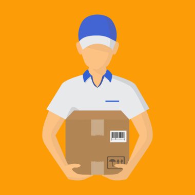 Vektör İllüstrasyonu hızlı teslimat hizmeti. Ekspres teslimat kavramı