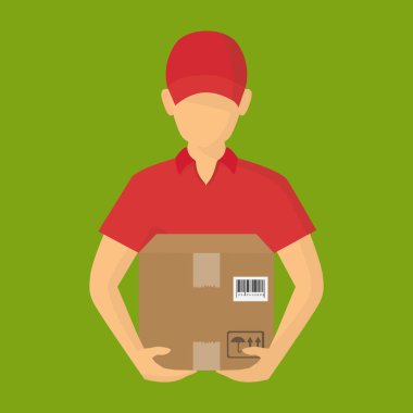 Vektör İllüstrasyonu hızlı teslimat hizmeti. Ekspres teslimat kavramı