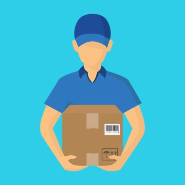 Vektör İllüstrasyonu hızlı teslimat hizmeti. Ekspres teslimat kavramı