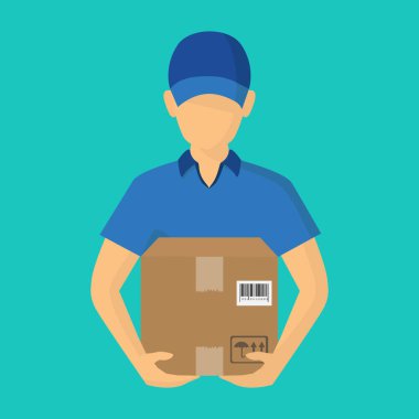 Vektör İllüstrasyonu hızlı teslimat hizmeti. Ekspres teslimat kavramı