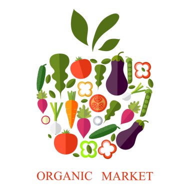 Vektör sağlıklı organik gıda etiketleri için restoranlar, kafe. t