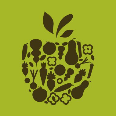 Vektör sağlıklı organik gıda etiketleri için restoranlar, kafe. t