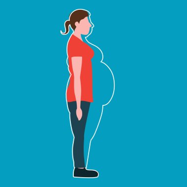 Sağlıklı bir yaşam tarzı ve kilo kaybetme kavramı. Vektör. 