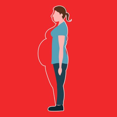 Sağlıklı bir yaşam tarzı ve kilo kaybetme kavramı. Vektör. 