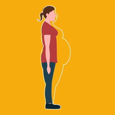 Sağlıklı bir yaşam tarzı ve kilo kaybetme kavramı. Vektör. 