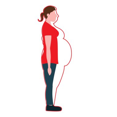 Sağlıklı bir yaşam tarzı ve kilo kaybetme kavramı. Vektör. 