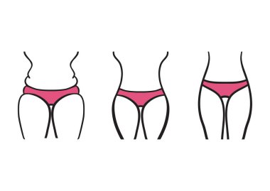 Elle çizilmiş vektör. Kavram zayıflama sembolü kilo kaybı