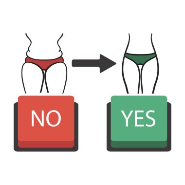 Elle çizilmiş vektör. Kavram zayıflama sembolü kilo kaybı