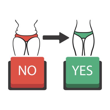 Elle çizilmiş vektör. Kavram zayıflama sembolü kilo kaybı