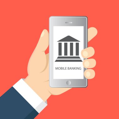 Vektör düz çizim. Düz çizgi film tarzı. Para gönder