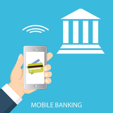 Vektör düz çizim. Düz çizgi film tarzı. Para gönder