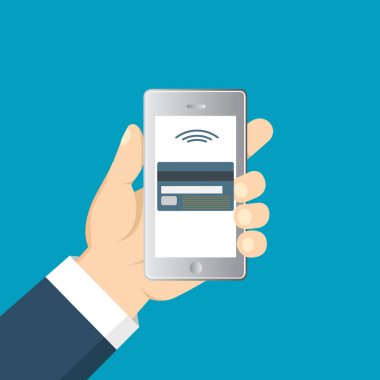 Vektör düz çizim. Düz çizgi film tarzı. Para gönder