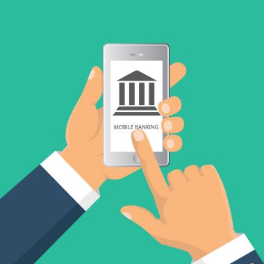 Vektör düz çizim. Düz çizgi film tarzı. Para gönder