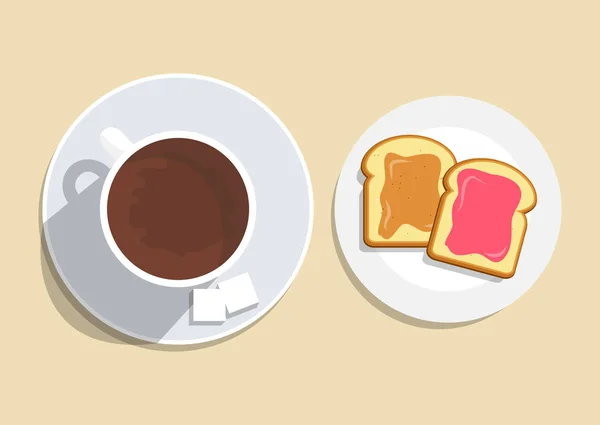 Vector. Desayuno en la mesa, buen concepto del día . — Vector de stock