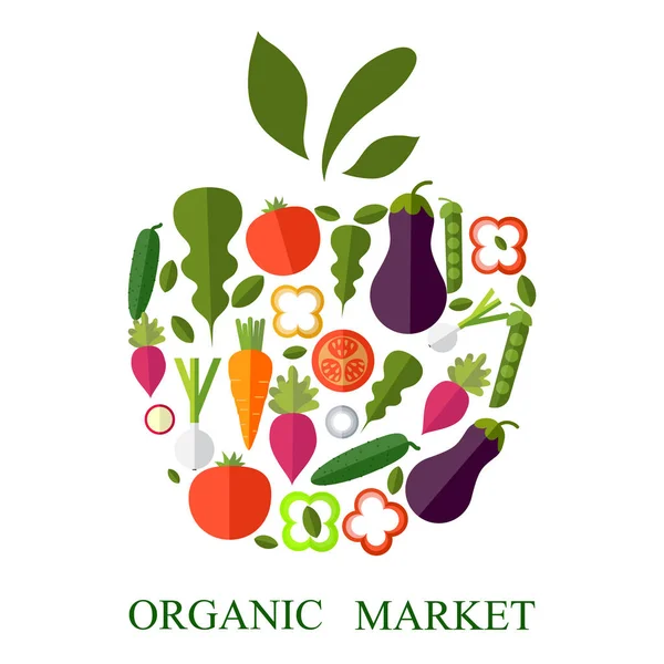 Vektör sağlıklı organik gıda etiketleri için restoranlar, kafe. t — Stok Vektör