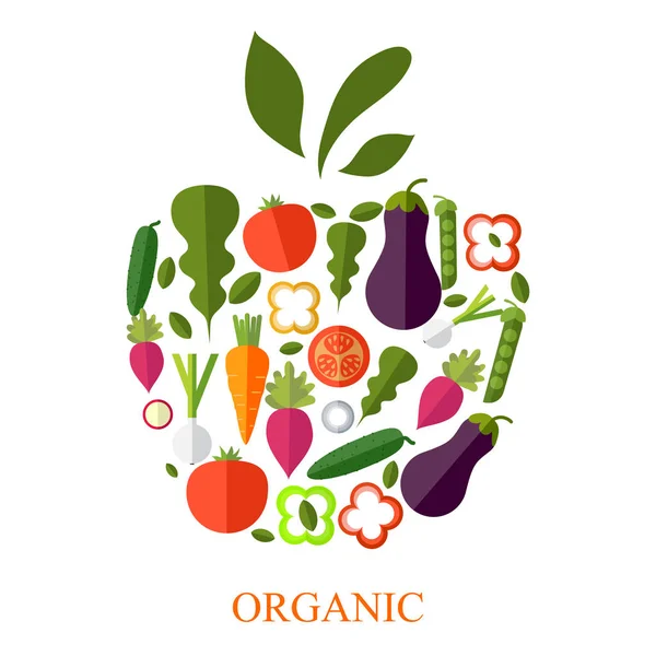 Etiquetas de comida orgânica saudável vetorial para restaurantes, café. t — Vetor de Stock