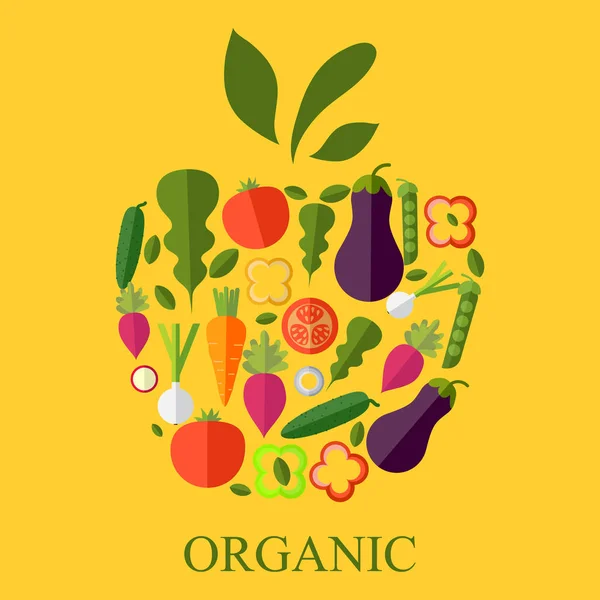Etiquetas de comida orgânica saudável vetorial para restaurantes, café. t — Vetor de Stock