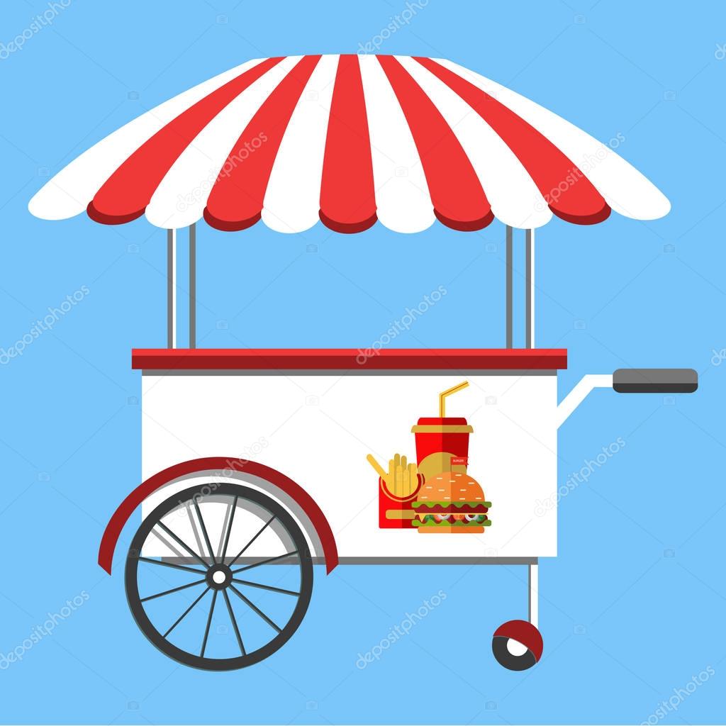 Vector food menu flyer. Flat style. Food truck festival, menu food brochure.