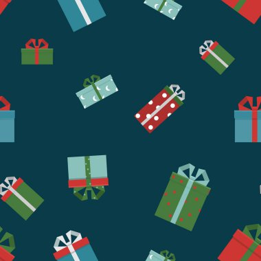 Vektör çizim. Sorunsuz arka plan deseni Noel