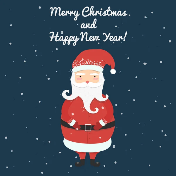 Vrolijke cartoon Santa Clause. Kerstmis en Nieuwjaar concept. — Stockvector