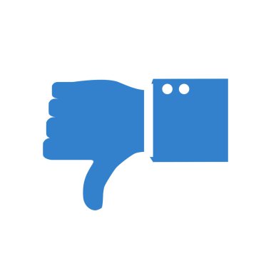 Vektör çizim. Vektör simgesi başparmak. İzole 