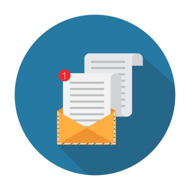 Düz vektör karikatür çizim. Zarfı açabilir. Vektör illustra