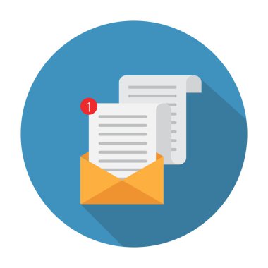 Düz vektör karikatür çizim. Zarfı açabilir. Vektör illustra