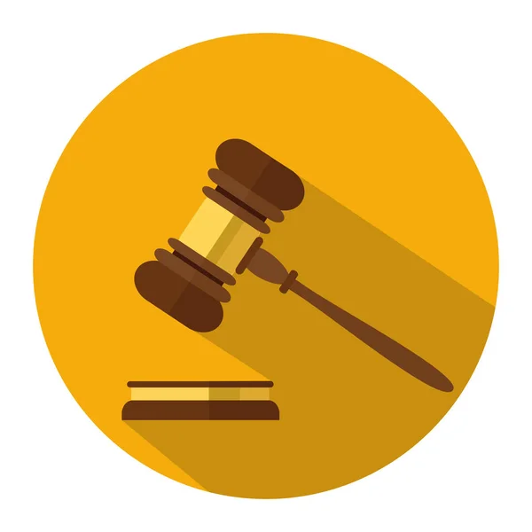 En trä domare ordförandeklubba, hammare som domare eller auktionsförrättaren och soundboa — Stock vektor