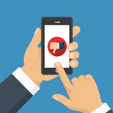 Vektör çizim. Başparmak yukarıya vektör simgesi. Bir arka plan üzerinde izole