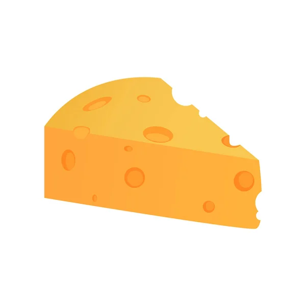 Vector taza de queso. Icono plano aislado sobre fondo blanco — Vector de stock