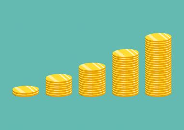 Gelir veya kar kavramı. Vektör çizim. 