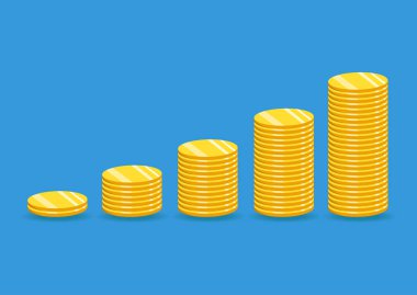 Gelir veya kar kavramı. Vektör çizim. 