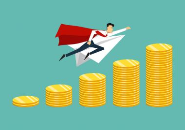 Vektör konsept illüstrasyon. Süper lideri çizimi