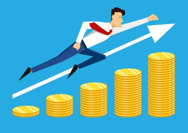 Vektör konsept illüstrasyon. Süper lideri çizimi