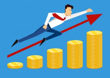 Vektör konsept illüstrasyon. Süper lideri çizimi