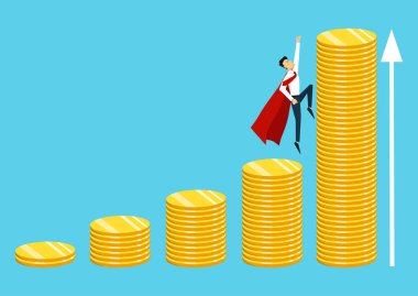 Vektör konsept illüstrasyon. Süper lideri çizimi