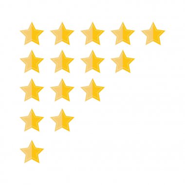 Altın yıldız rating. Geri bildirim, itibar ve kalite kavramı. Vecotr