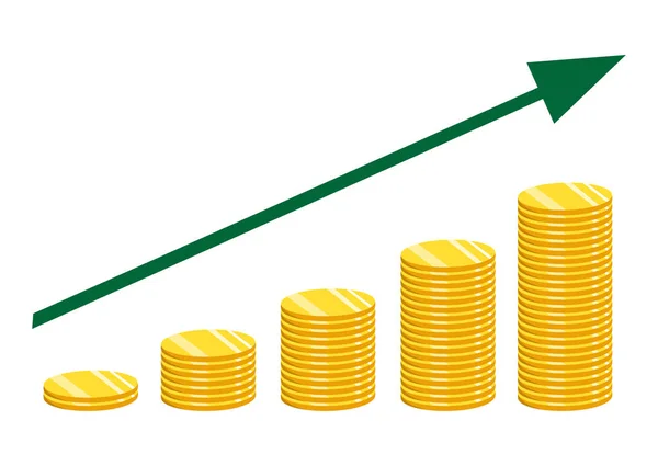 Le concept de revenu ou de profit. Illustration vectorielle . — Image vectorielle