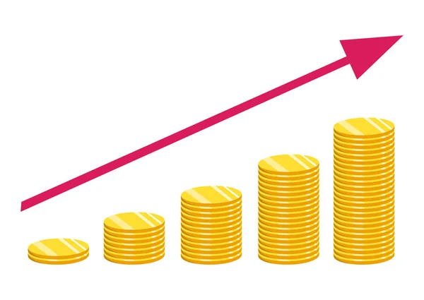 Il concetto di reddito o profitto. Illustrazione vettoriale . — Vettoriale Stock