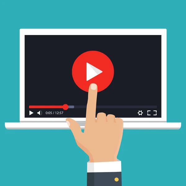 Streaming video. Vector. Online video concept. Internet video — Stock Vector