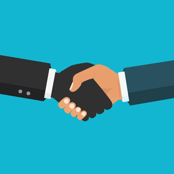 握手，商业伙伴关系。成功交易的象征 — 图库矢量图片