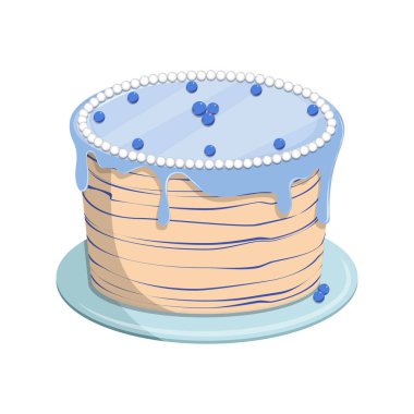 Tatlı bisküvi pasta doğum günü veya düğün tatil için sır ile