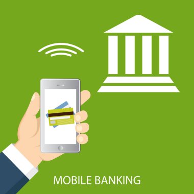 Vektör düz çizim. Düz çizgi film tarzı. Para gönder