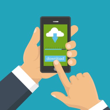 Belge, infographics indiriyor. Düz tasarım. Dosya karşıdan yükleme